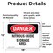 Signmission Nitrous Oxide Storage Area Danger Sign, Vinyl Decal, 18in W x 12in L, 2PK OS-2PACK-DS-D-1218-L-1943 - alternate 6